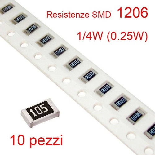 X10 resistenza smd 1206 ω - resistenza, 20