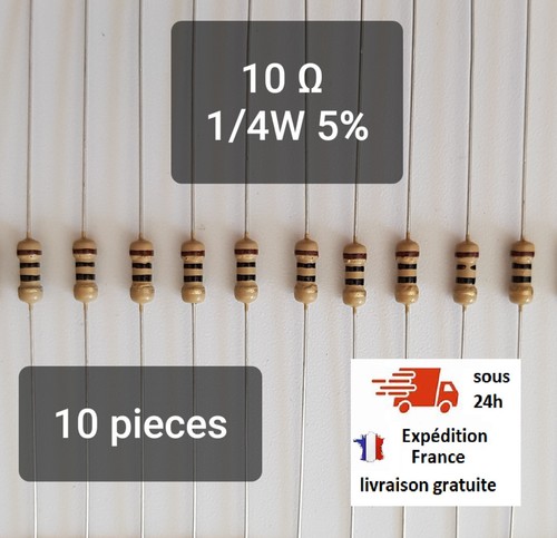 Résistance 10ohm pièces - résistance, 10