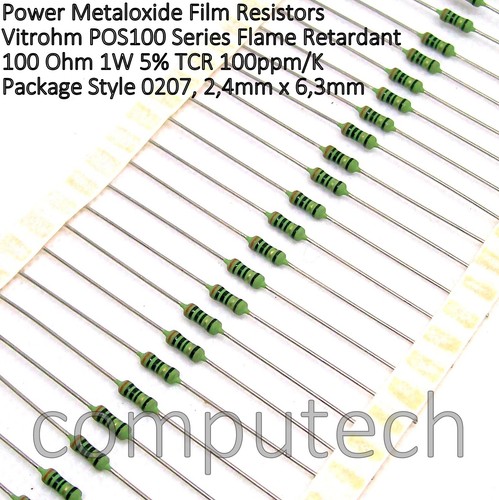 Pezzi resistenze 100 - 100, ohm