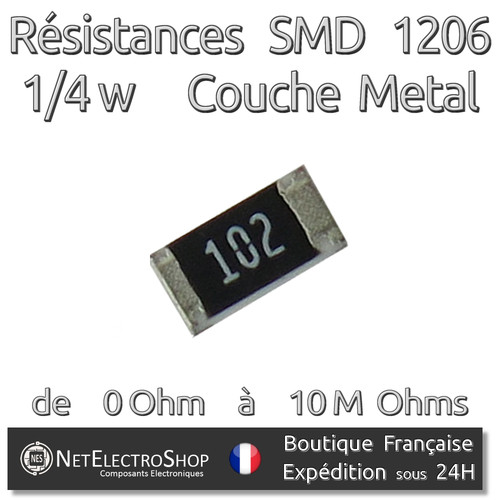 Lot resistances smd - 10,